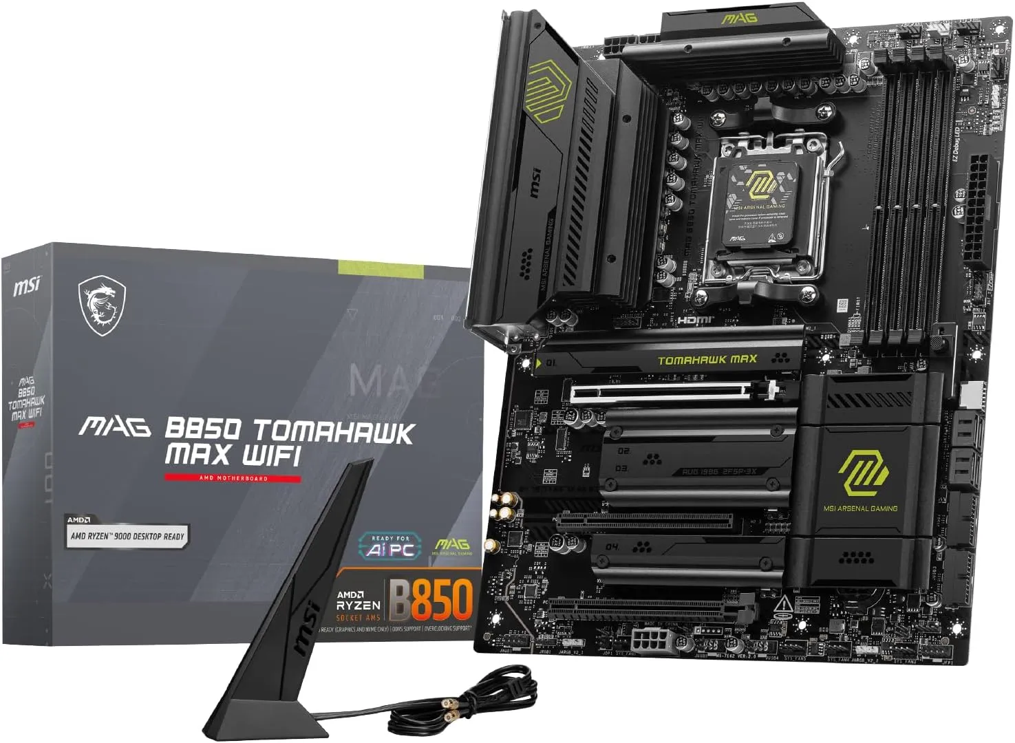 MSI MAG B850 TOMAHAWK MAX WIFI 7800X3Dに最適な高性能ゲーミングマザーボード Wi-Fi 7対応
