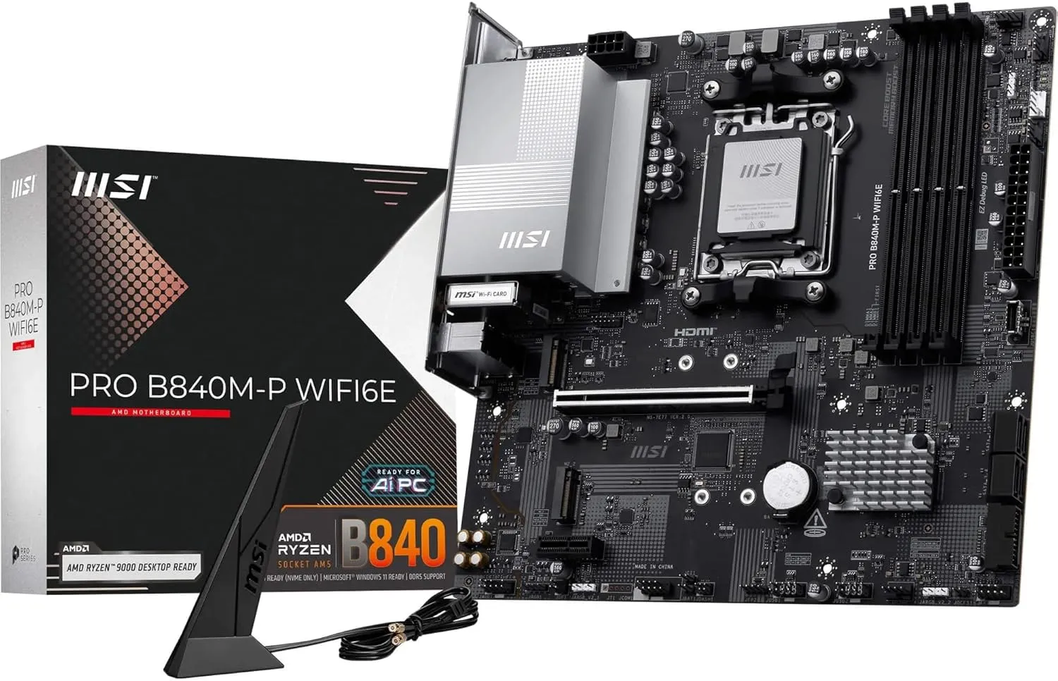 MSI PRO B840M-P WIFI6E MicroATXマザーボード 7800X3D用コスパ最強モデル Wi-Fi 6E搭載